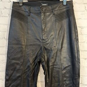 Express skinny high rise Moto faux leather pants